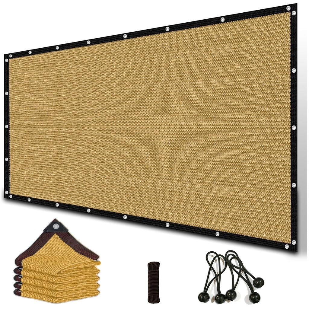 Filet de jardin anti UV 90% en maille respirante beige 7 x 10 m