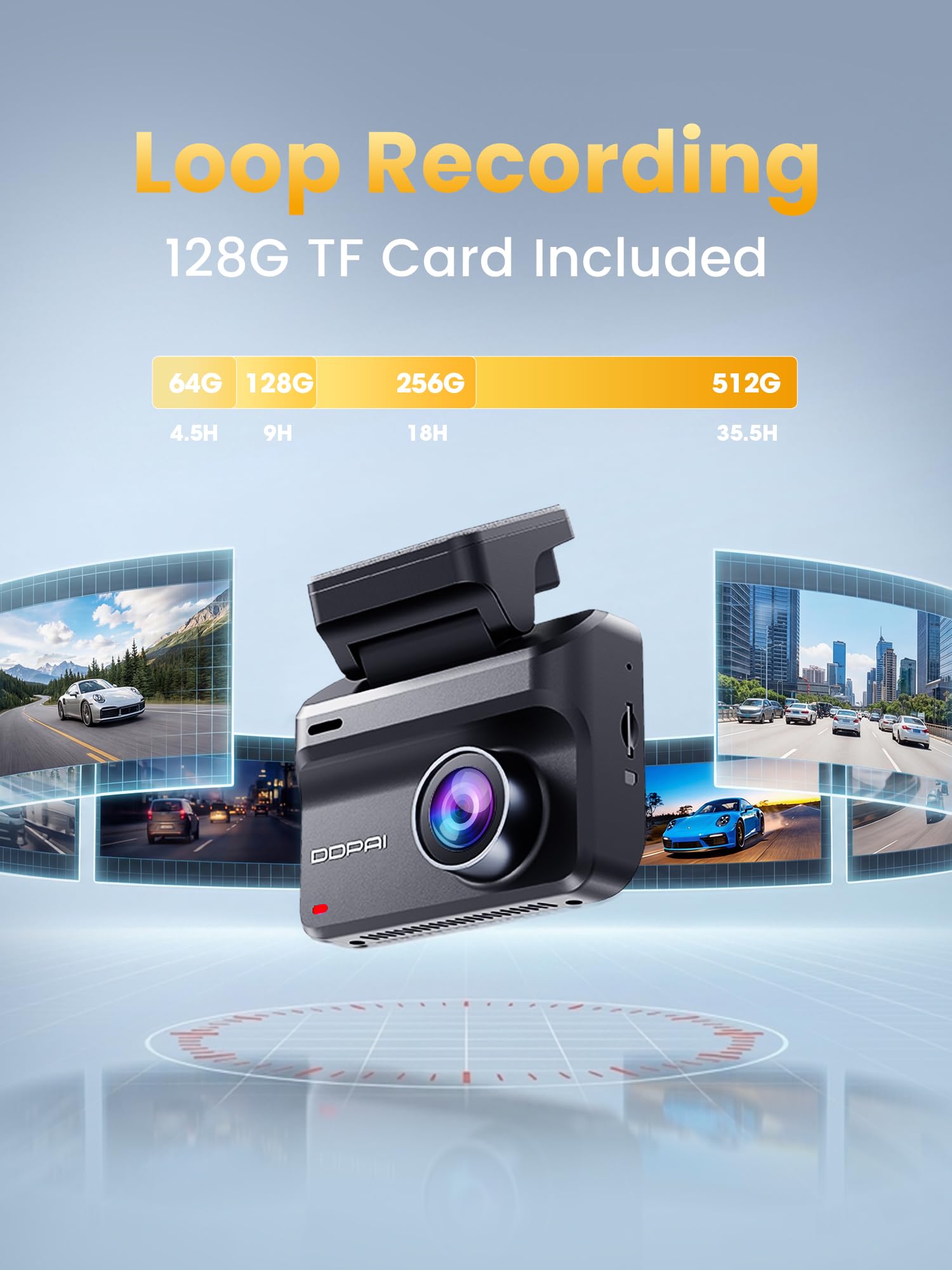 DDPAI Z50 Pro kamera samochodowa z przodu, z tyłu, 4K + 1080P, 5G WiFi6, GPS, Dash Cam 3" IPS, monitorowanie parkowania 48 h, widoczność w nocy, ADAS, nagrywanie w pętli, czujnik G, superkondensator
