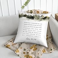 Vista 6 de Fundas de almohada decorativas motivacionales con versículo bíblico de 18 x 18 pulgadas, fundas de almohada cristianas inspiradoras para el hogar