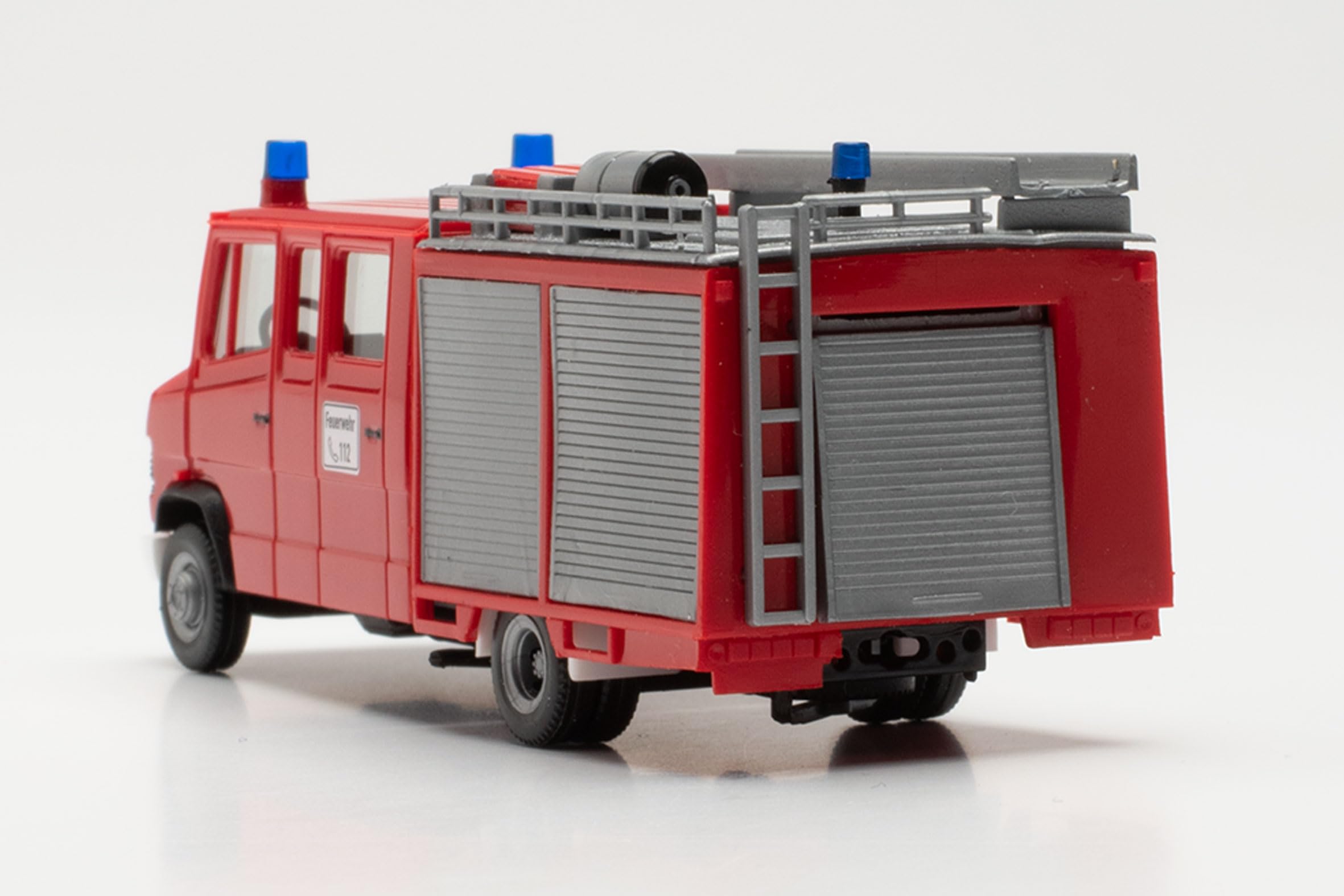 Herpa Basic modello di camion Mercedes-Benz T2 LF 8/6 "vigili del fuoco", in scala 1:87, modello base economico, tedesco, statuetta plastica
