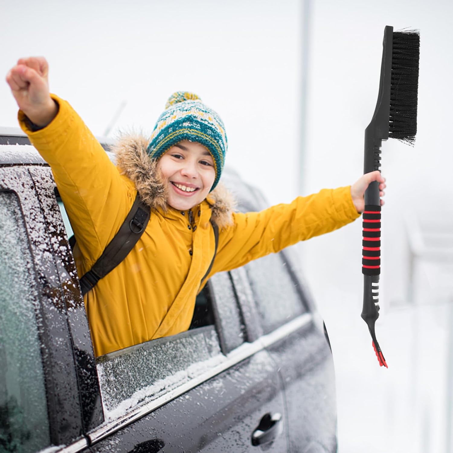 UPKOCH Multi Functional Snow Removal Shovel Ice Scraper Tool for Compact Portable Winter Accessory for High Strength Low Temperature Resistant