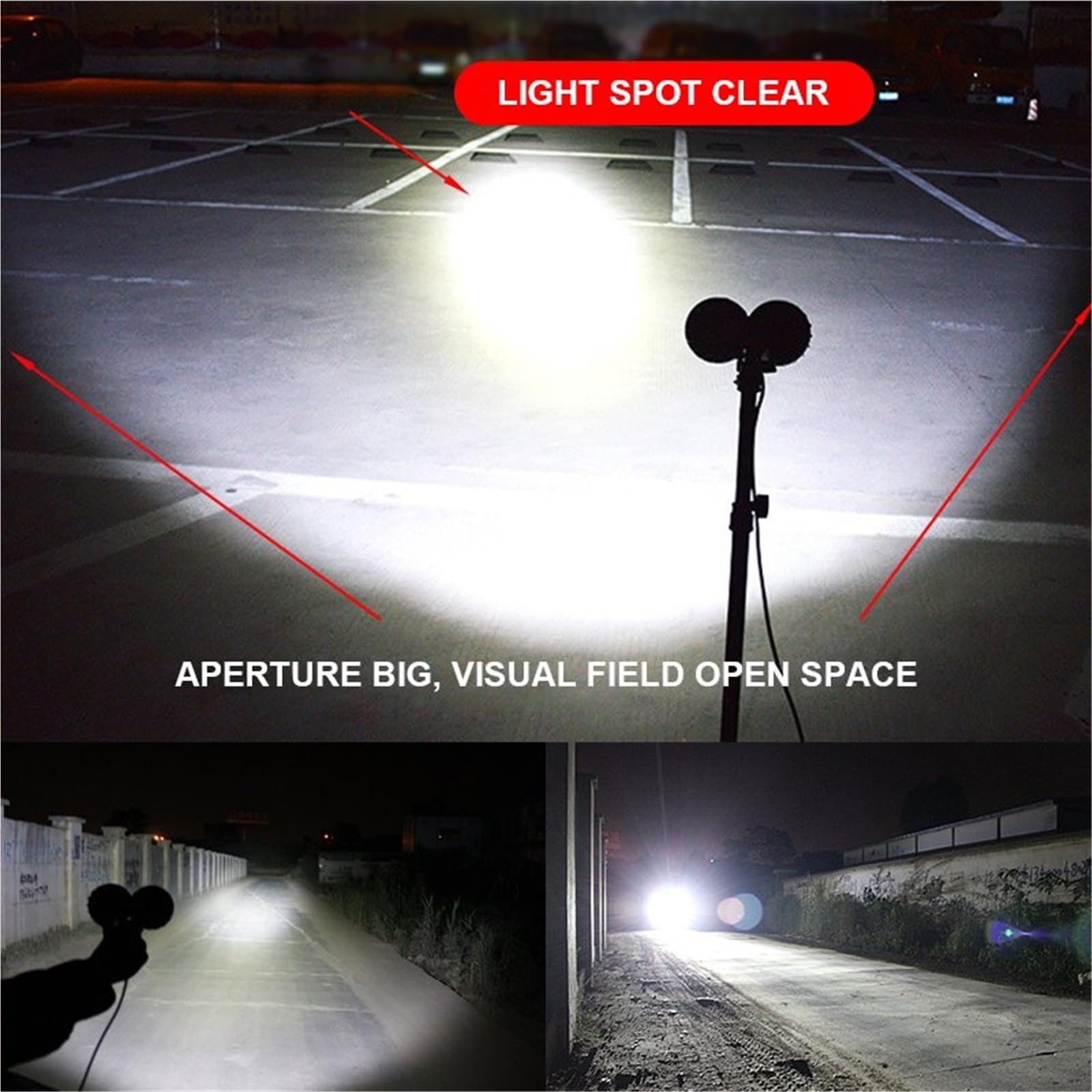 Phare Antibrouillard Projecteur Phares LED 12-90V Phare Moto LED