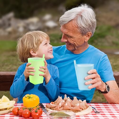 Miniatura 8 de Sippy Cup - 4 vasos para sorber para niños pequeños con popote integrado