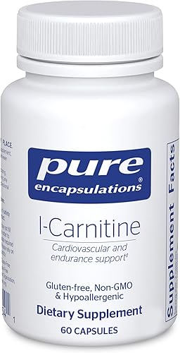Encapsulaciones puras - l-Carnitina - Suplemento hipoalergénico para soporte cardiovascular y de resistencia - 60 cápsulas 766298000541 1