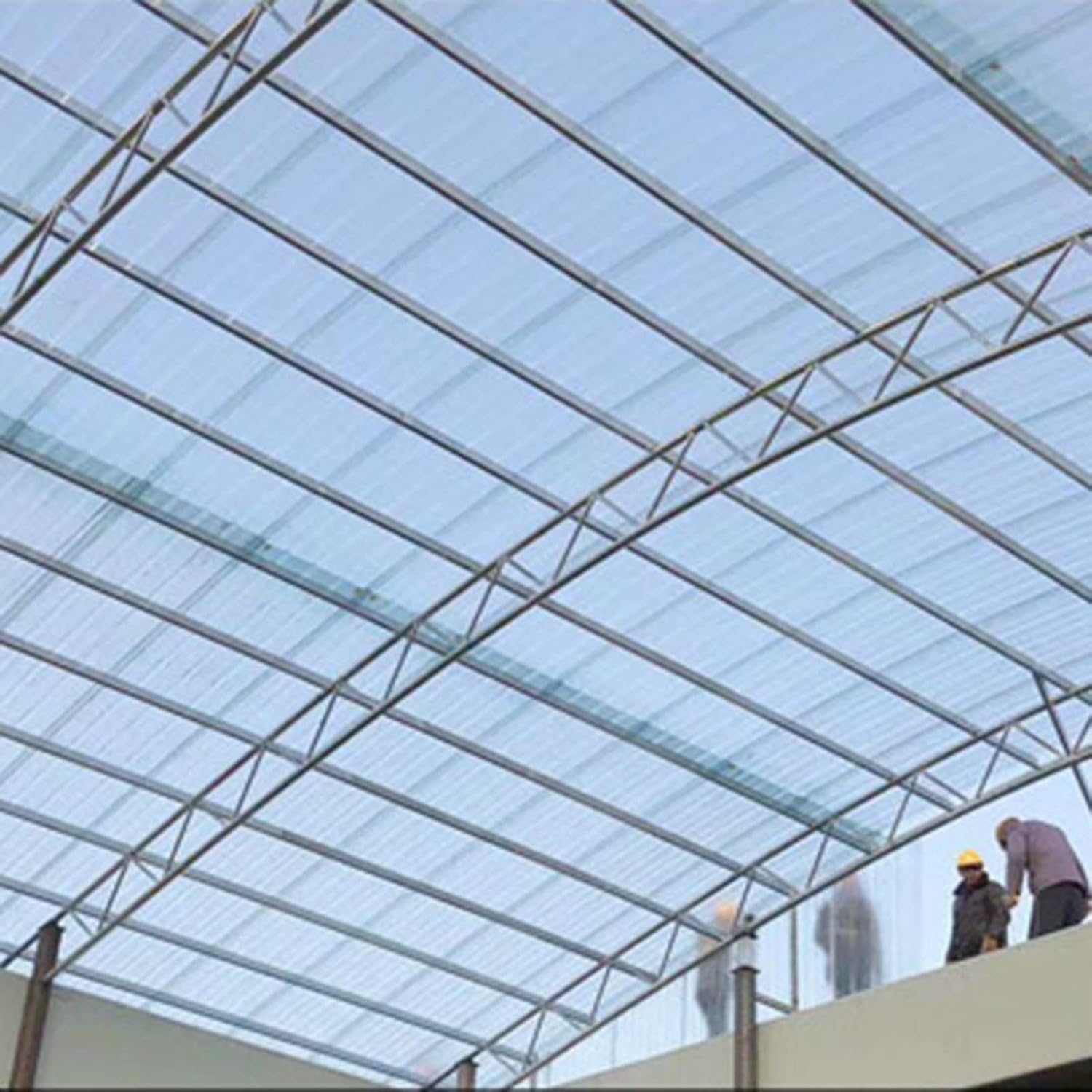 Polycarbonate Roofing Sheet,0.8mm Glassfiber Solid Sheet,Rain-Proof UV Protection Clear Daylighting Panels,for Greenhouses, Sheds, Carports, Huts, Kennels or Garages,1/1.2/1.5m wide,2m-30m(1x8m)