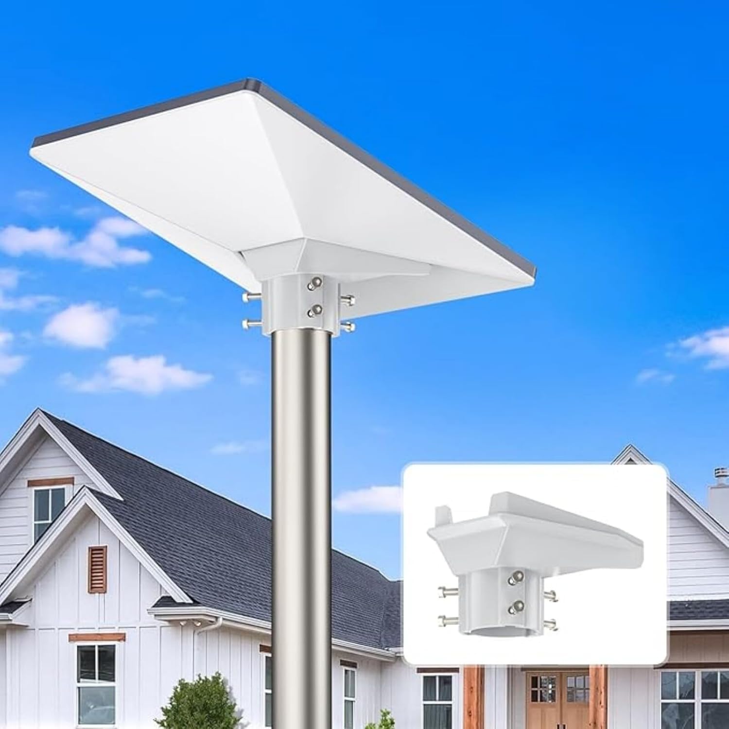 Starlink Mini Pole Mount Adapter – Pipe Bracket for Starlink Mini Dish | Fits 45mm (1.77”) Poles | Weatherproof ASA+ABS Mount for RV, Home Roof, Outdoor Installations