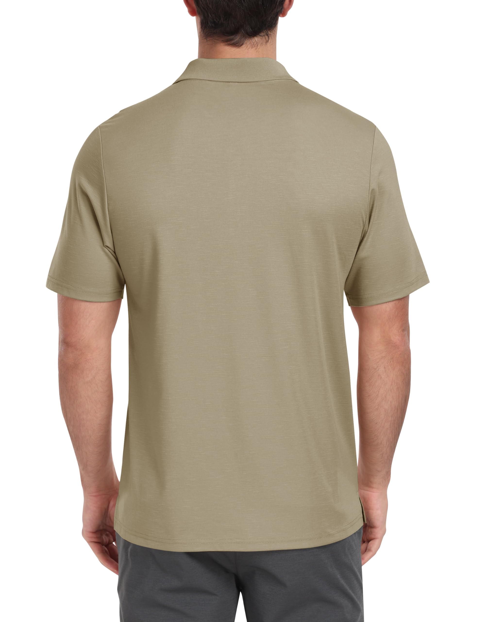 MoFiz Polo con Cremallera Hombre Camiseta Manga Corta Verano Polo Trabajo Deportivo Transpirable Golf Tops