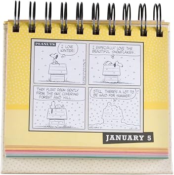 Dayspring - Peanuts - Smiles and Blessings - Perpetual Calendar (75668), Yellow