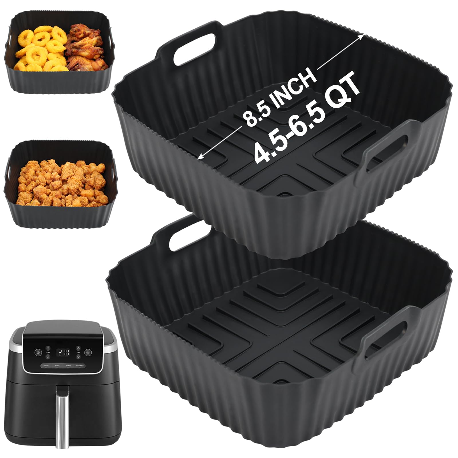 Accessoire friteuse sans huile silicone 21.6 cm pour Ninja AG301 Cosori 5L 6L