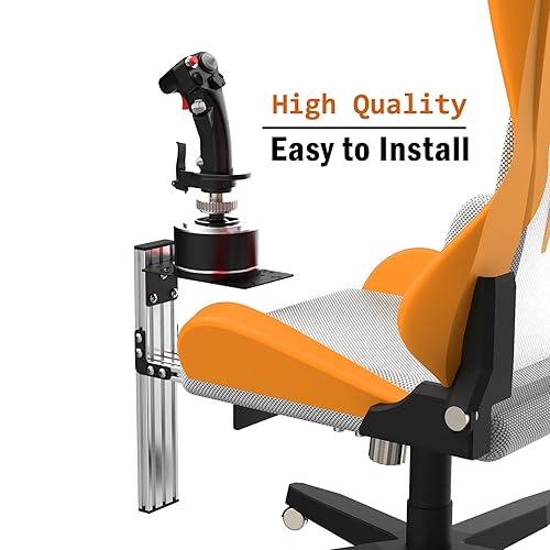 Fosiya SIM Fighting Joystick Center Chair Mount Flight Stick Chair Mount Use for T-Flight Hotas 4 & Warthog Flight Stick & T16000M FCS & TCA