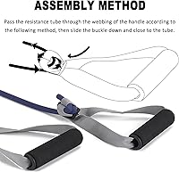 Vista 2 de Resistance Bands for Working Out, Physical Therapy Bands, Latex Free Elastic and Exercise Bands Set for Stretching, Suitable for Rehab, Yoga, Cinco