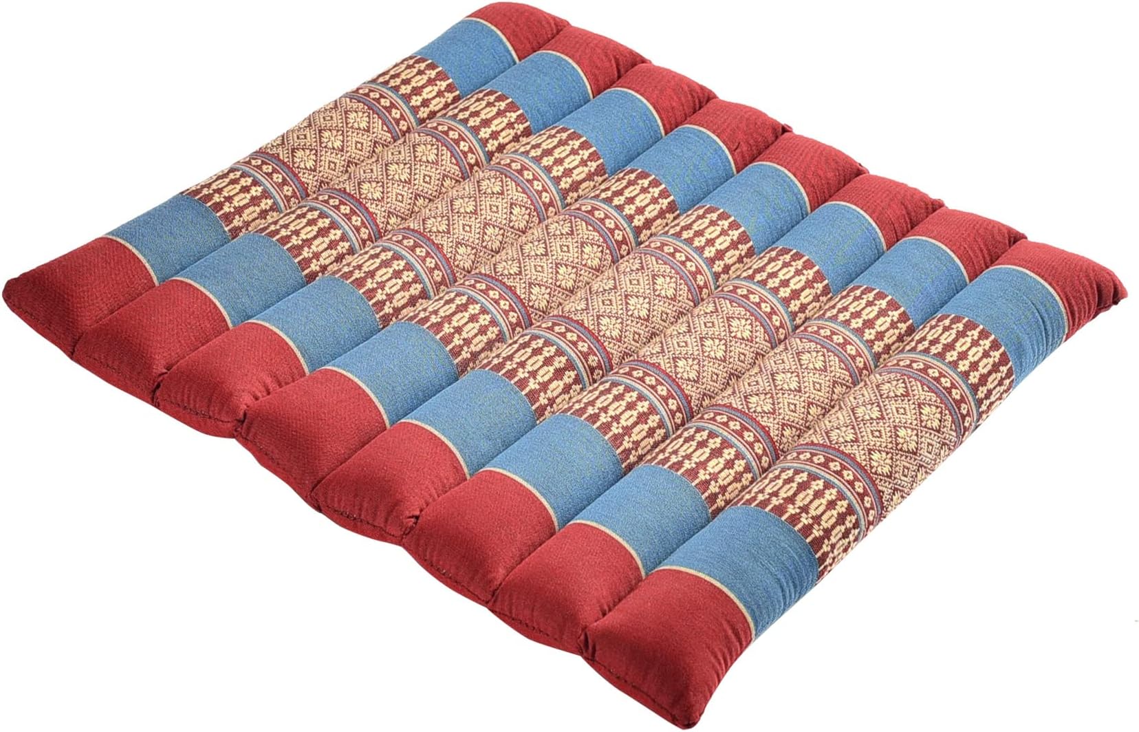 Zafuko Rollable Cushion - Organic Kapok Filling, use Rolled or Flat for Yoga and Meditation, Lightweight, Great car or seat Cushion