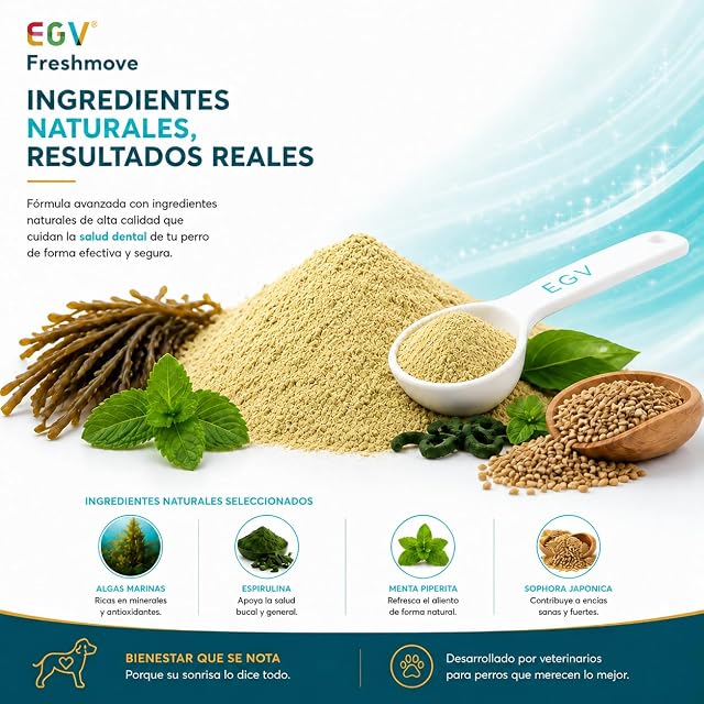 Foto 4 de 6 de EGV FreshMove Polvo Dental para Perros 250g