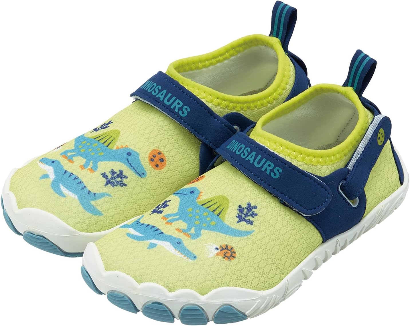 Skater Children's Aqua Shoes, 7.5 inches (19 cm), Amphibious, Mesh Material, Drainage Hole Insole, Dinosaurus