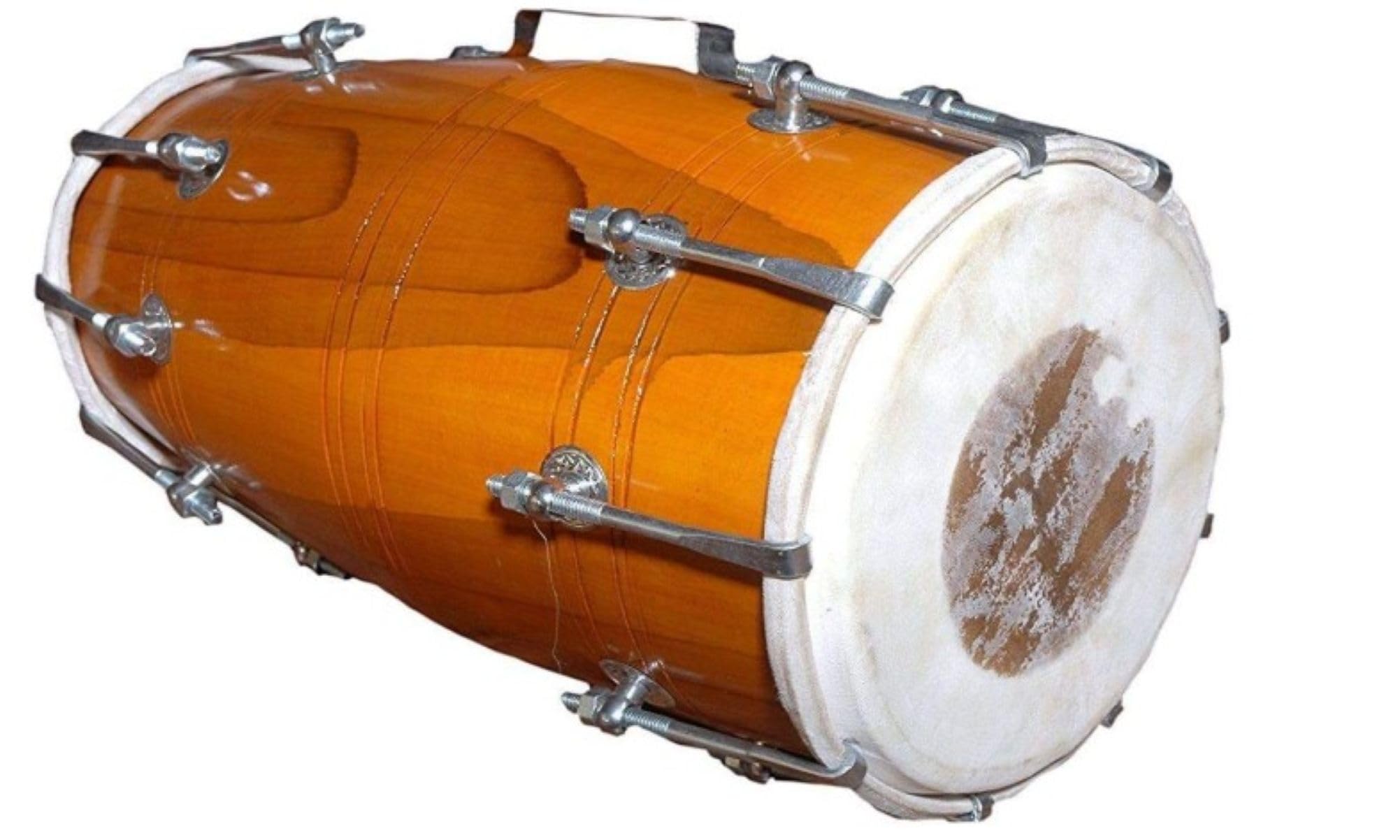 Instrument de musique folk indien fait à la main en bois Dholak Écrous N Bolt