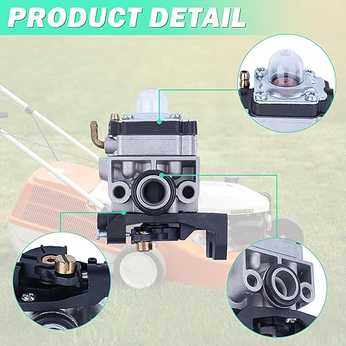 Miniatura 3 de Adefol Kit de 8 piezas de cubierta de filtro de aire para carburador de motor, kit de 8 piezas para cortacésped Honda GX25 GX25NT HHT25S con línea