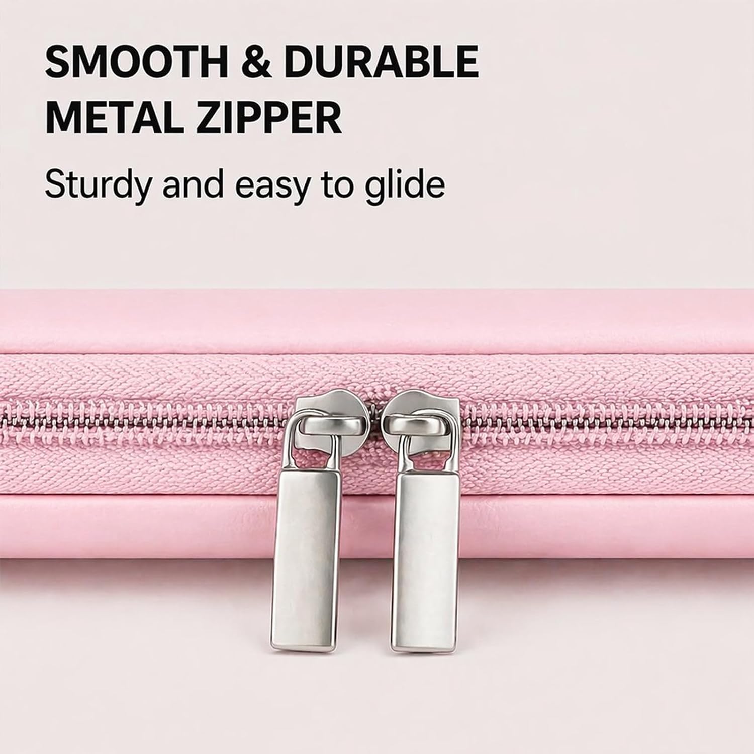 RAINYEAR 16 Inch Laptop Sleeve Soft PU Leather Case Protective Water Resistant Zipper Padded Cover Carrying Computer Bag Compatible with 16" MacBook Pro/Max M1 M2 M3 M4 M5(Pink)