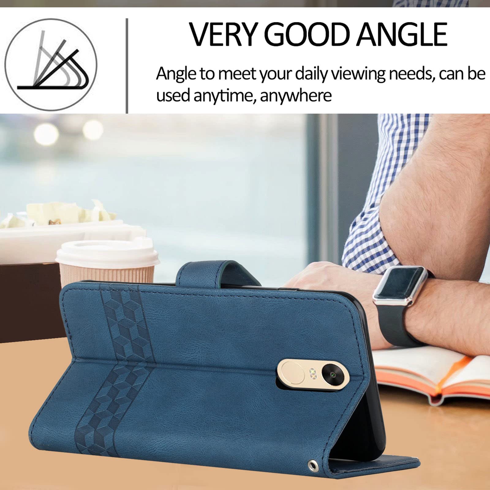 momoka Wallet Custodia Cover per redmi 4X,Custodia Sottile in Pelle per