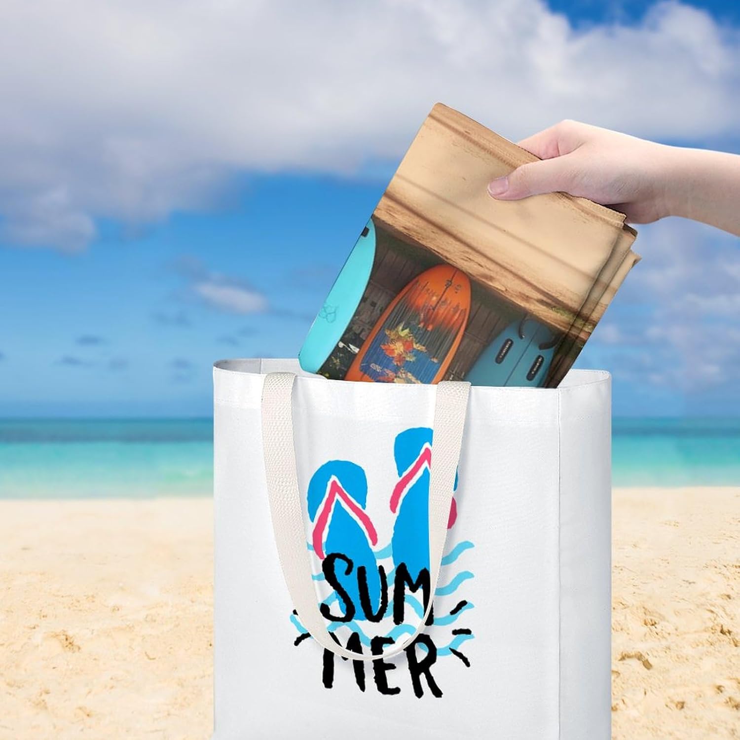 Swimming Towel, Surf's Up Surfboard Printed Fashion Towel,Portable Towel,Durable Towel