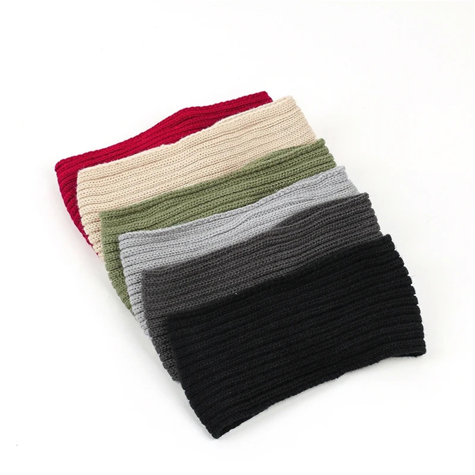 3 pezzi autunno inverno addensare lavoro a maglia fascia larga foderato in peluche for capelli turbante fasce for for le donne tenere in caldo scaldaorecchie femminili Per Donna(Deep Blue)
