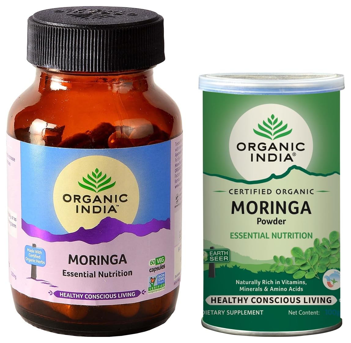 ORGANIC INDIA Moringa Powder 100 Gram & ORGANIC INDIA Moringa Essential Nutrition -Pack of 60 Veg Capsules COMBO (B0CHLZ5KKB) Amazon Price History, Amazon Price Tracker