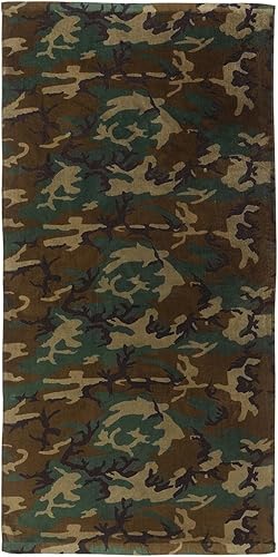 Rothco Toalla de playa - Insignia militar, camuflaje de bosque