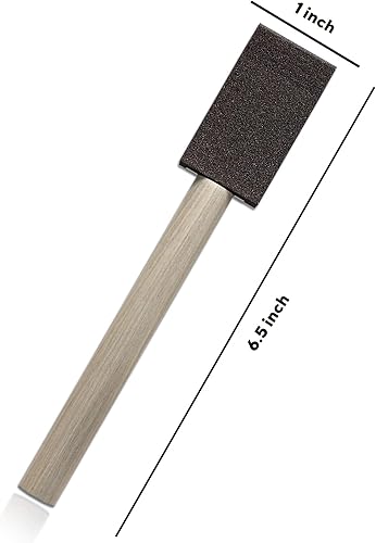 Miniatura 4 de Paquete de 25 pinceles de espuma de alta calidad, cepillo de esponja versátil para trabajos artesanales detallados, ideal para una experiencia