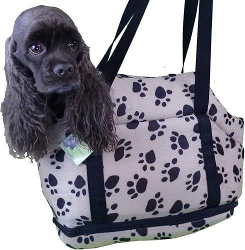 Vista 7 de HDP Transportador de mascotas pequeñas estilo pata Color: beige. Tamaño: mediano