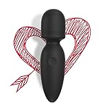 Mini Wand Massager with 10 Vibration Modes, Whisper Quiet, Cordless Waterproof Handheld Massager for Shoulder and Back Full Body Massage, Sports Recovery
