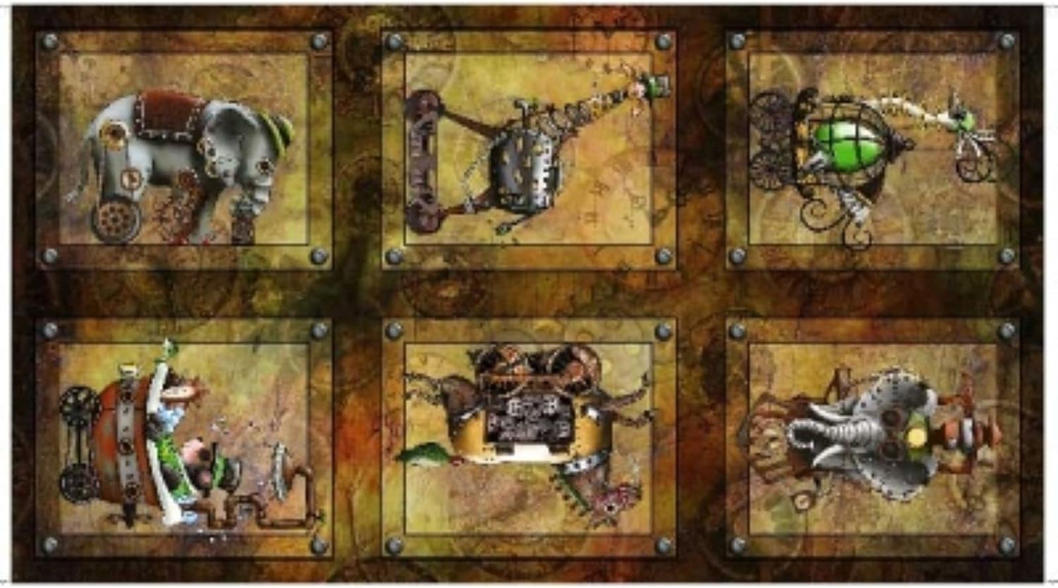 Steampunk Express by Desiree's Designs 29065 A 24 Block Panel
