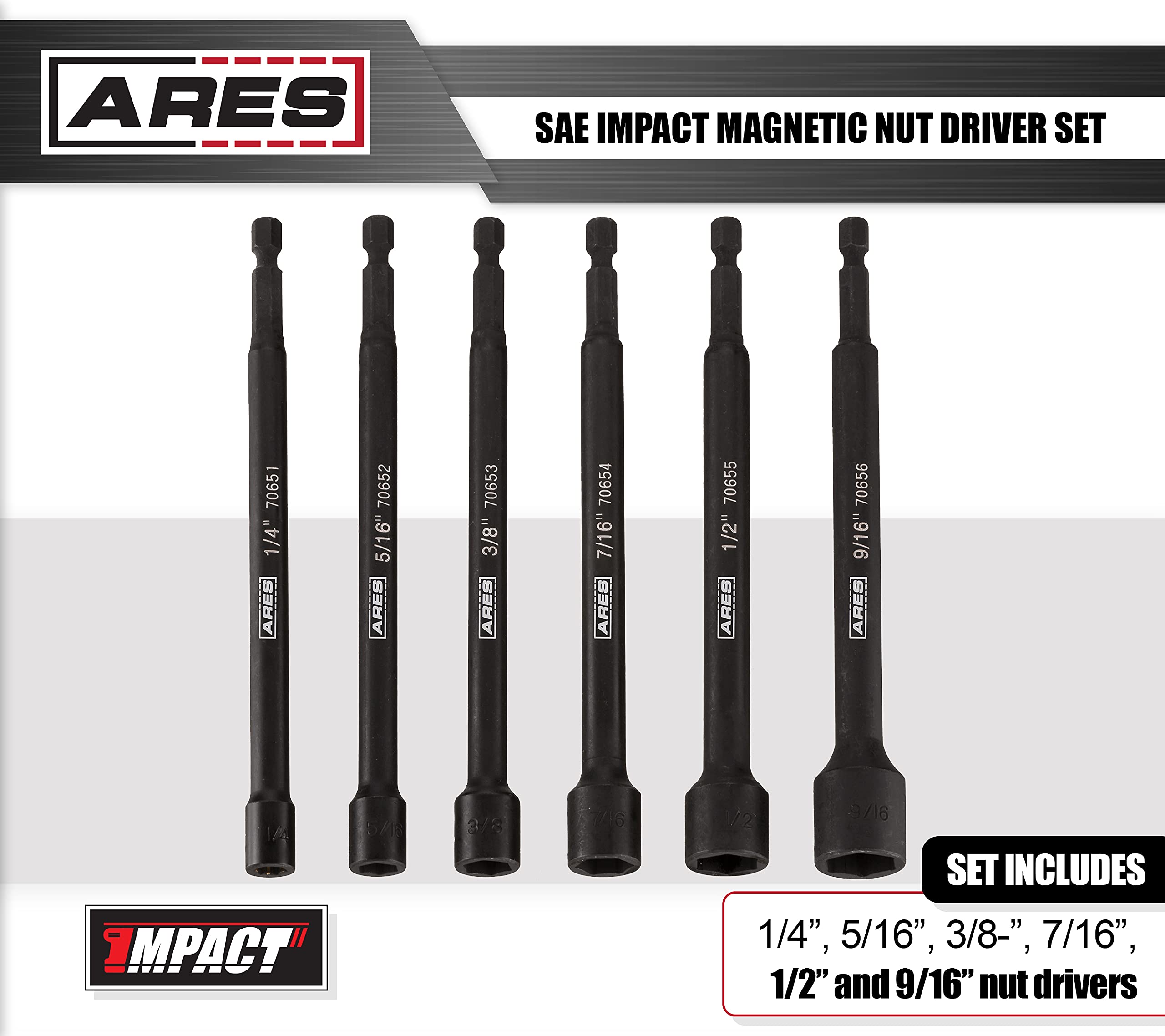 Sunex 14-teiliges Magnet-Mutter-Set - Impact-ready Mit Farbigen Ringen