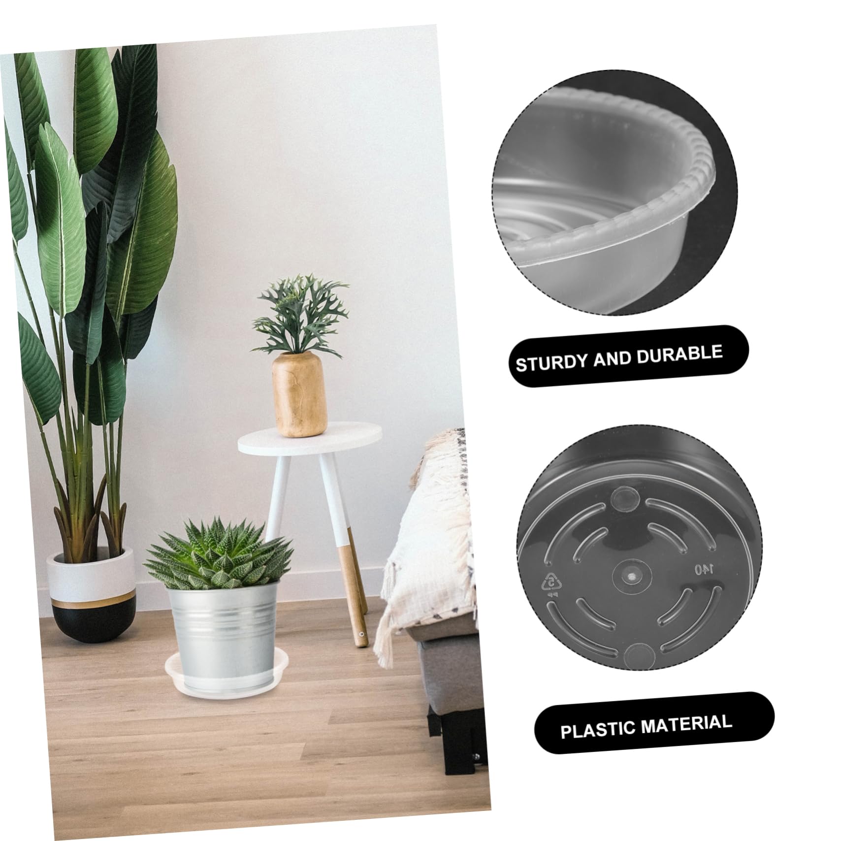Mipcase 30stücke Wasserschalen Für Blumentöpfe Aus Kunststoff Runde Blumentopfuntersätze Blumentopfschalen Für Garten Gartenbedarf Leicht Und Langlebig Schlichtes Design