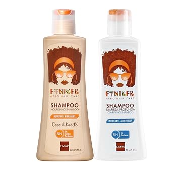 ETNIKER Nourishing Shampoo & Deep Cleansing Clarifying Shampoo Bundle Hydrate, Nourish, and Purify Your Hair Coconut & Shea Butter for Moisture & Shine + Anti-Residue Formula for Deep Scalp Cleans
