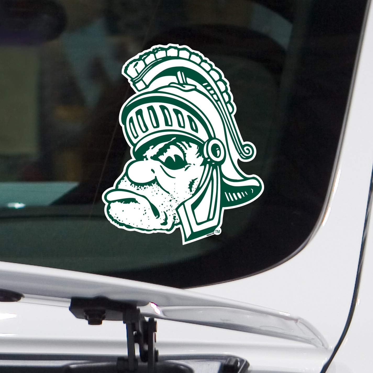 Michigan State Stickers MSU Spartans Gruff Sparty Heavy-Duty Waterproof Decal for Cars, Windows, Laptops, Coolers, and Golf Carts (Large, 7" Wide x 9" Tall)