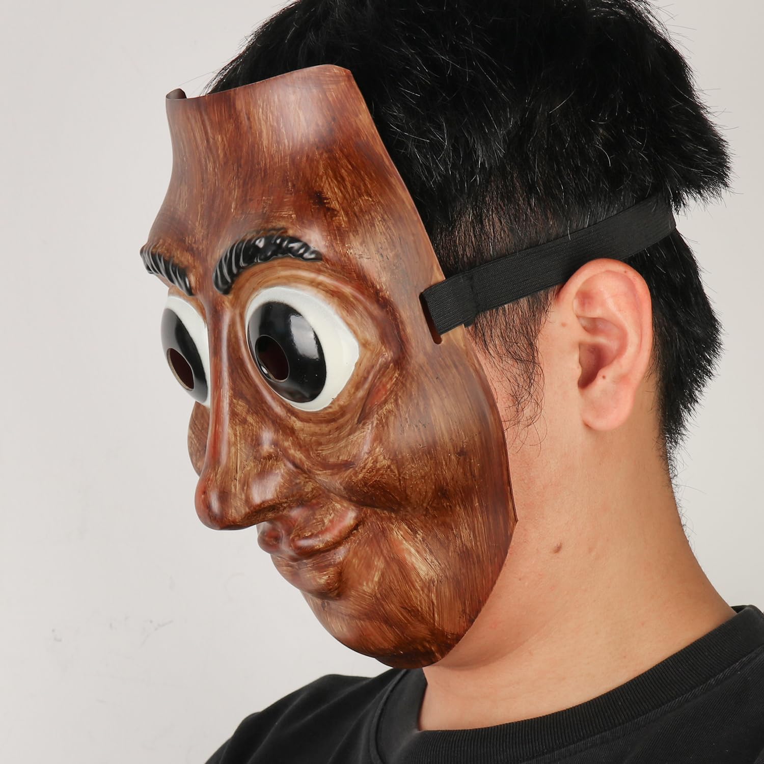 Tung Tung Tung Sahur Mask Italian Brainrot costume for Adults Full Face Halloween Cosplay Mask (Wood Style)