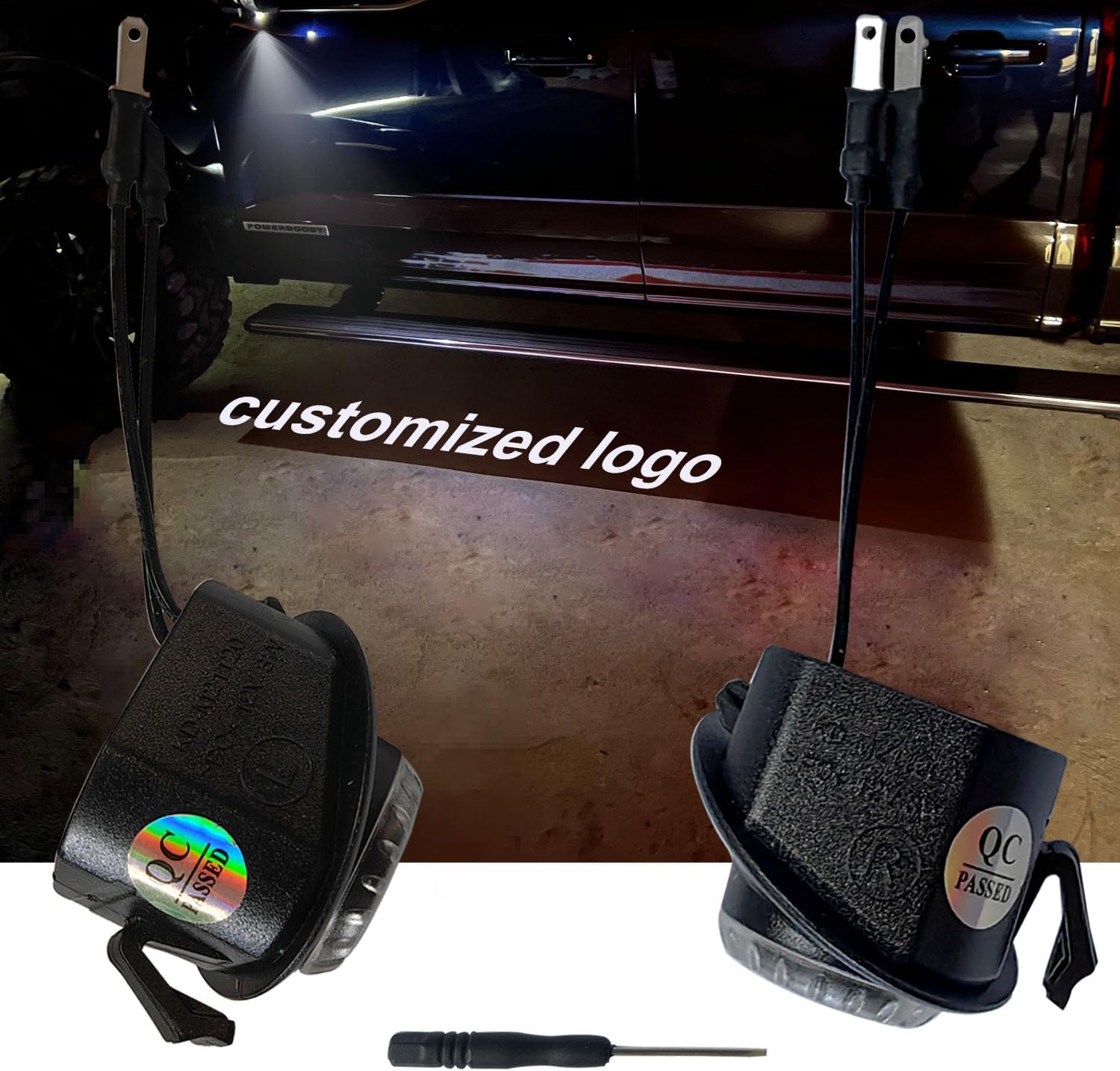 2pcs Set Side Mirror Projector Ghost Shadow Puddle customized Logo Light Compatible with Silverado 1500,2500HD,3500HD,Suburban Z71,Tahoe customized logo
