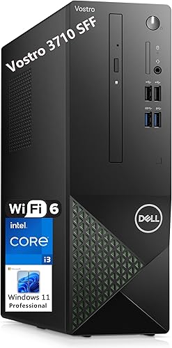 Dell Vostro 3710 SFF - Computadora de escritorio empresarial de factor de forma pequeño, Intel Core i3-12100 (Beat i5-10600), 16 GB DDR4 RAM, 512 GB