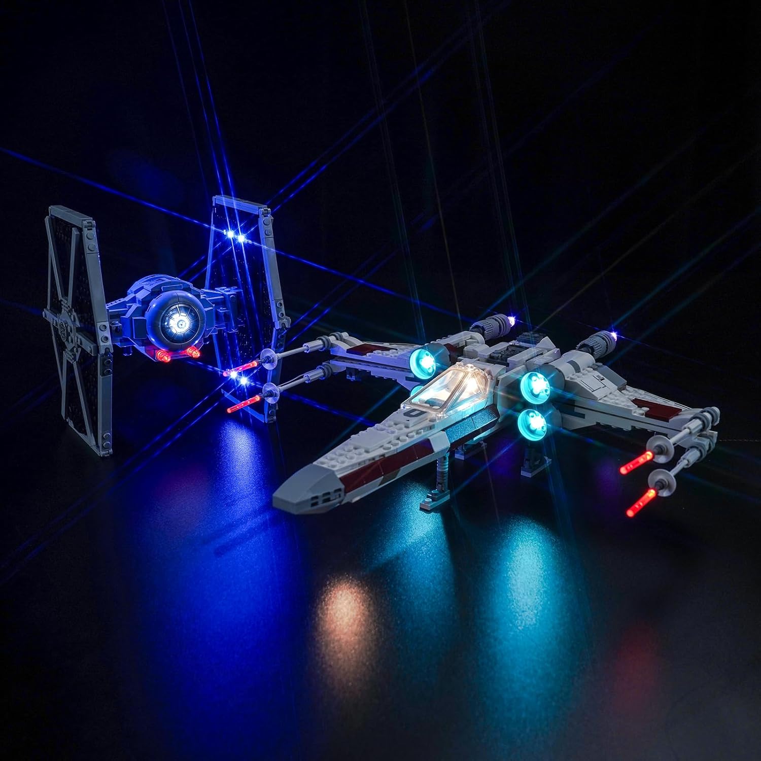 LED Light Kit Compatible with Lego TIE Fighter & X-Wing Mash-up 75393 (No Models Only Light) Creative Lighting Set Accessories Compatible with Lego TIE Fighter X-Wing Set(Standard Version)