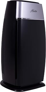 Hunter Fan Company HP100BLS Air Purifier, Small Tower, Black & Silver
