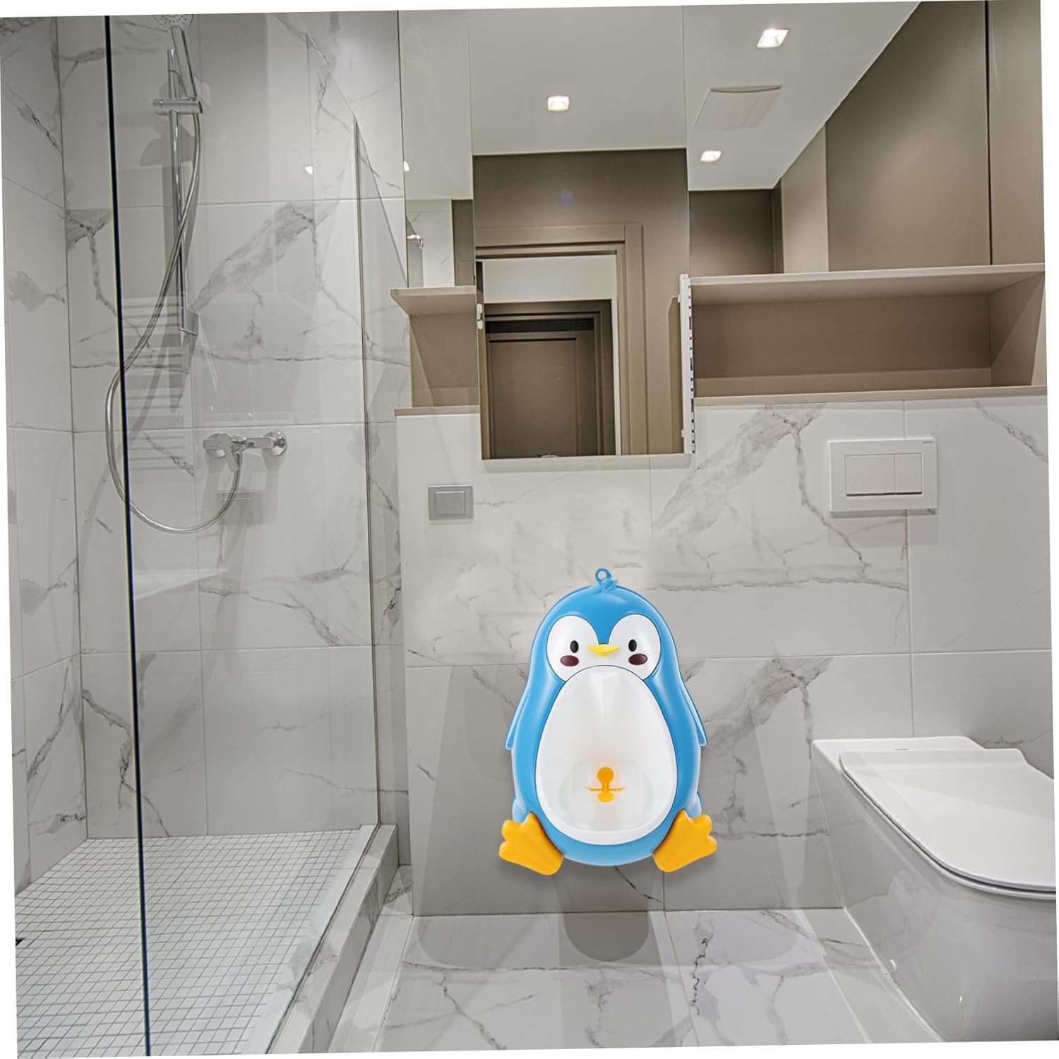 Penguin Shape Boy Training Urinal Wall-Mounted Baby Pee Potty for Boys Easy to Clean for Potty Training in Home or Nursery