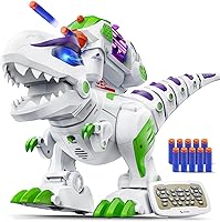 Vista 1 de Ruko 8809 Dinosaur Toys for Kids, Large Rechargeable Remote Control T-Rex Toys, with Programmable, Walking, Roaring, LED Eyes and Shooting