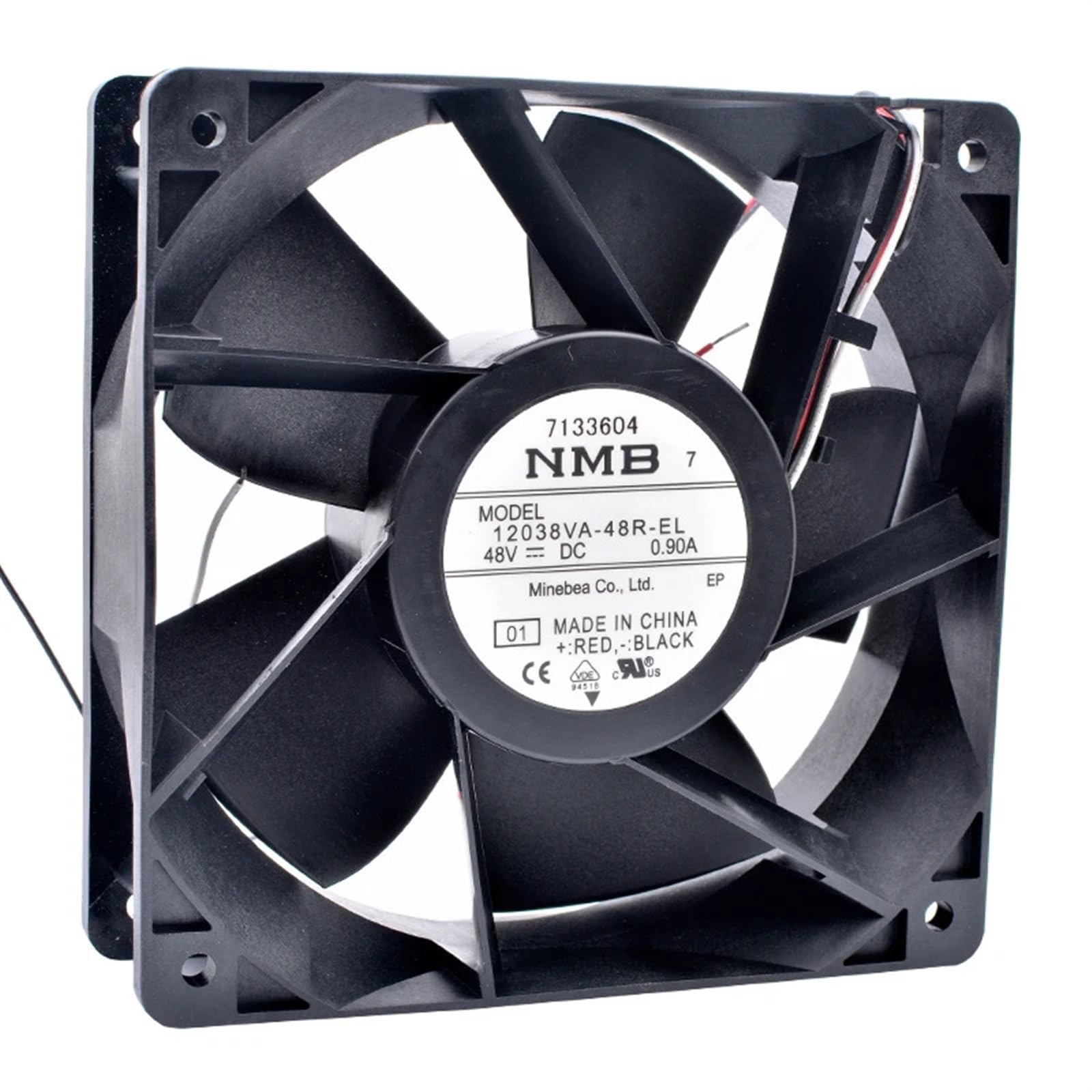 12038VA-48R-EL 12cm 120mm ventilador 120x120x38mm DC48V 0.90A 3 líneas ventilador de refrigeración de servidor de alto volumen