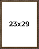 Vista 10 de Marco de fotos completo de madera dorada envejecida de 16 x 20 pulgadas con plexiglás acrílico UV, parte trasera de tablero de espuma y accesorios