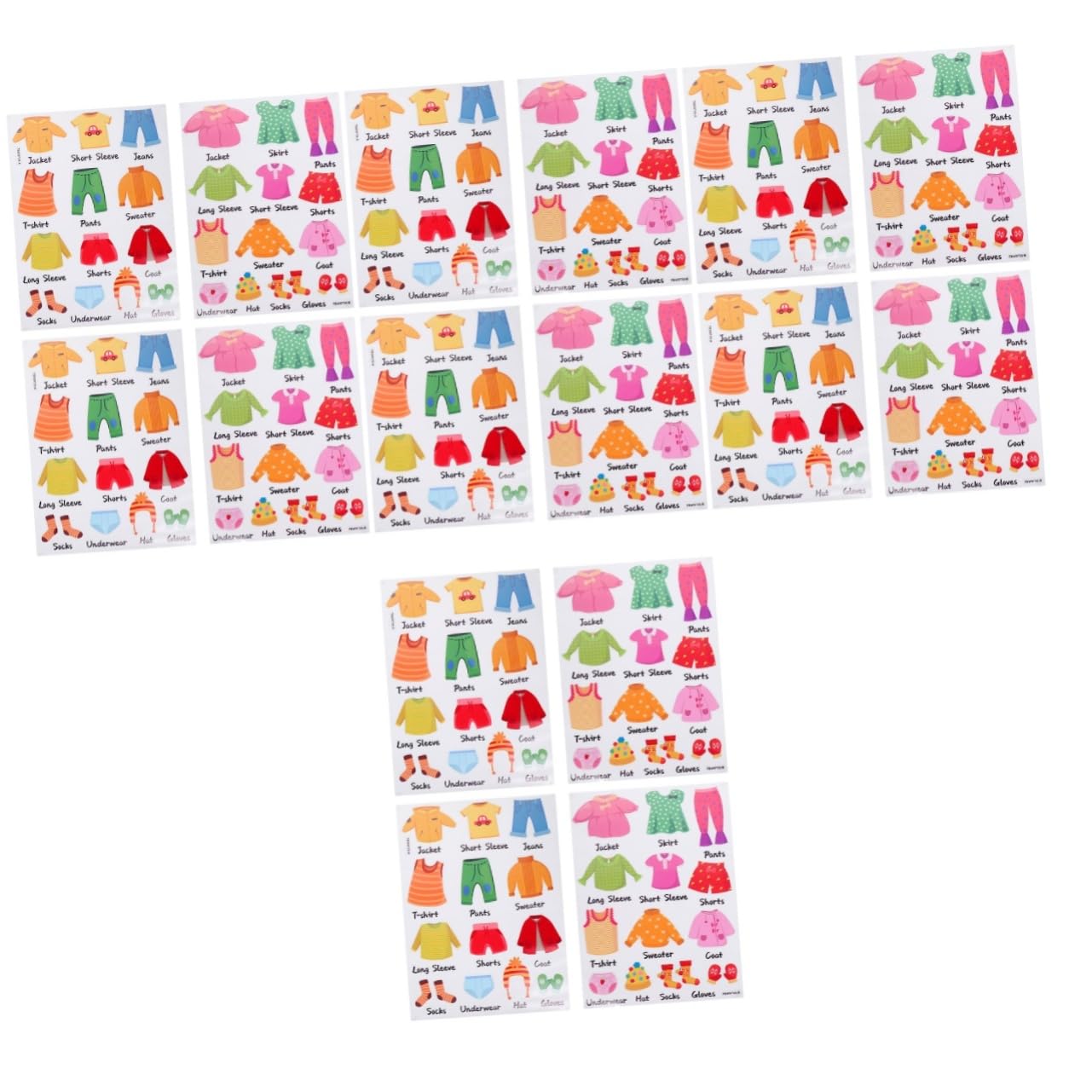 ibasenice 8sets Etichette Adesive Per Organizzazione Abbigliamento Di Etichette Per Classificazione Vestiti Facili Da Applicare Su Superfici Lisce Per Stoccaggio Spazi Compatti e