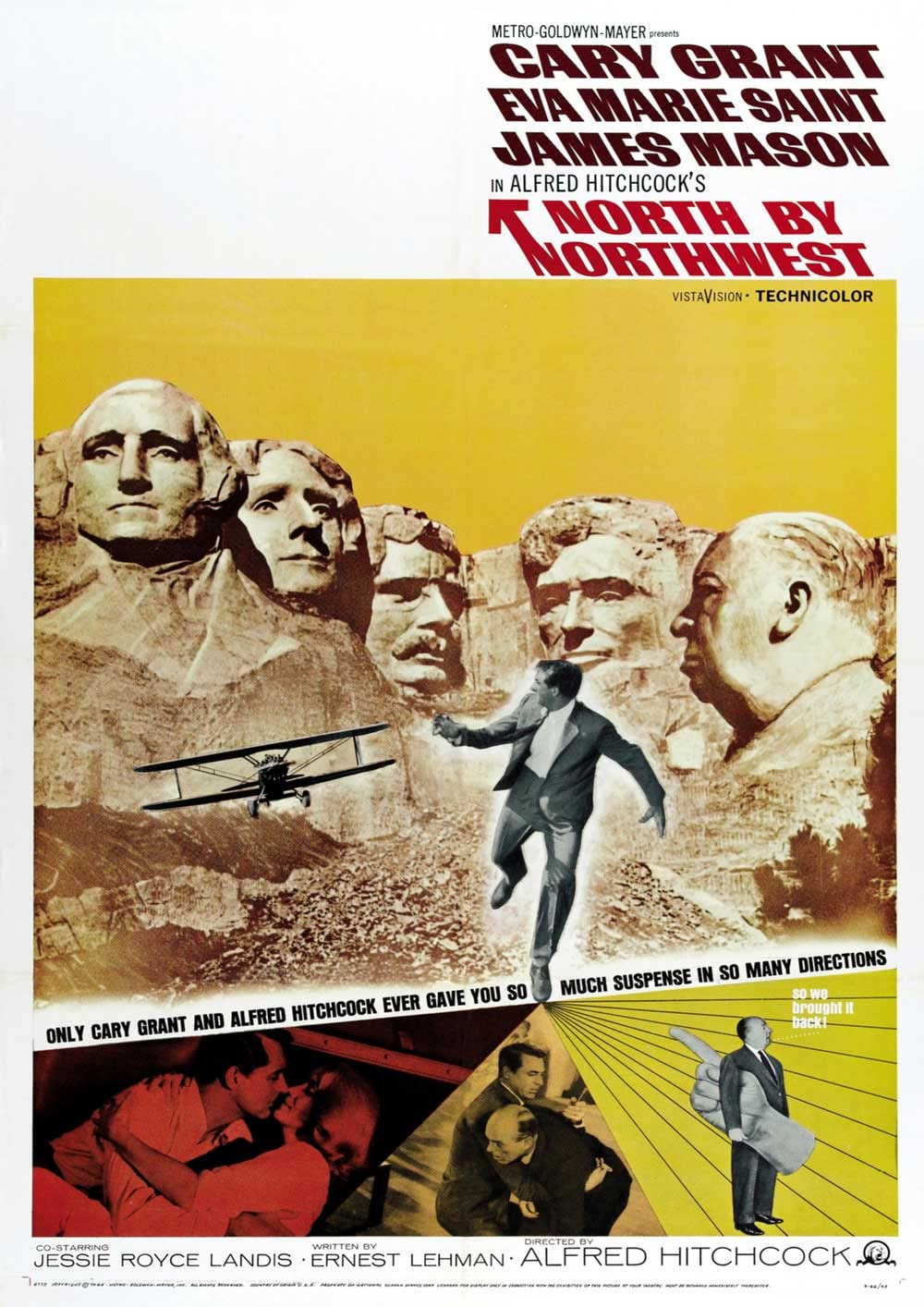 Alfred Hitchcock North By Northwest Cary Grant #2 Poster/Print/Picture Satin Photo Paper - A4-210mm x 297mm