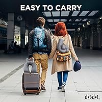 Vista 5 de Dot&Dot Almohada de viaje de espuma viscoelástica Twist para aviones - Almohada cervical de viaje para dormir - Almohada de avión para el cuello