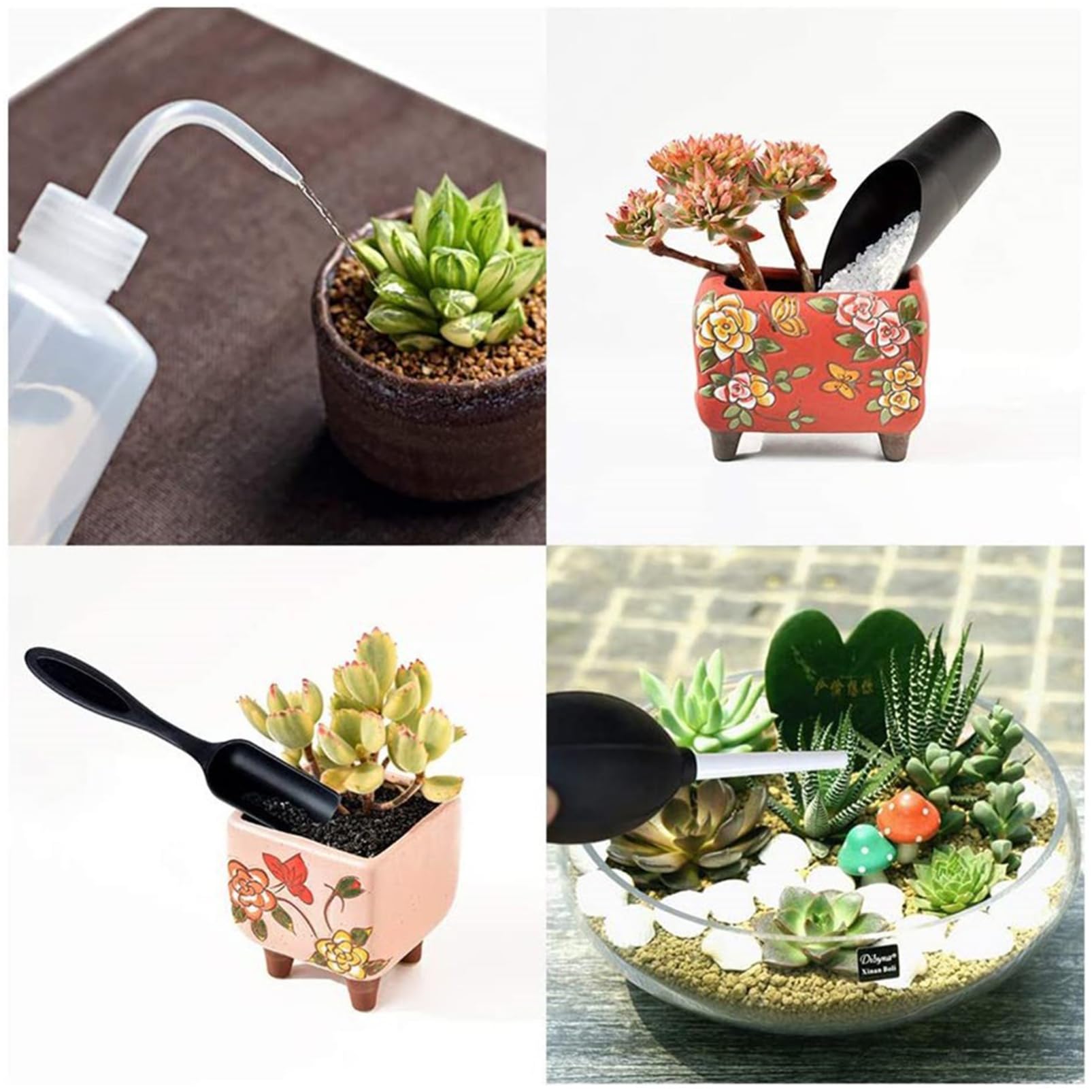YARNOW 3 Set set di attrezzi da giardino per decorazione ricaricabile Alto J forbice giardinaggio kit giardinaggio spatole atomizzatore strumenti da giardinaggio riser succulento plastica