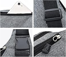 Taeku Marsupio alla Moda, Donna Uomo Borsa a Cintura Borsa a Tracolla Leggera Impermeabile Piccola Borsa da Viaggio Petto per Corsa Allenamento (Bianco