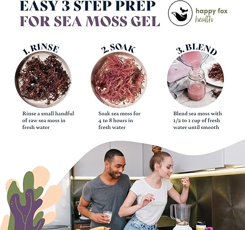Miniatura 8 de Happy Fox - Musgo orgánico de mar, calidad prémium, gran valor, 100% recolectado en medio natural, sin OMG, musgo de mar orgánico sin procesar para