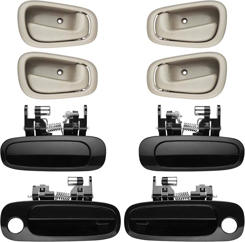 Kit de Maçanetas Externas e Internas TAYATUO para Toyota Corolla e Chevrolet Prizm 1998 a 2002 – 8 unidades